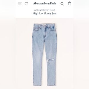 Abercrombie jeans high waisted. Size 26/2s